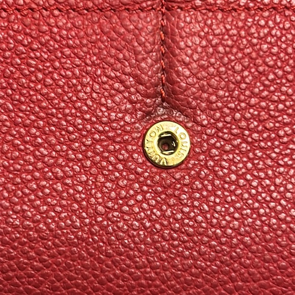 Authentic Louis Vuitton Empreinte Portefeuille Sarah Red/Black Leather Wallet - Picture 10 of 16